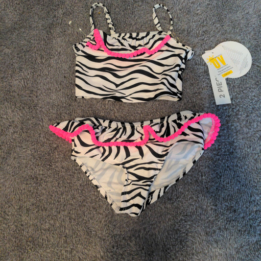 Zebra 2 piece swimsuit size 9-12