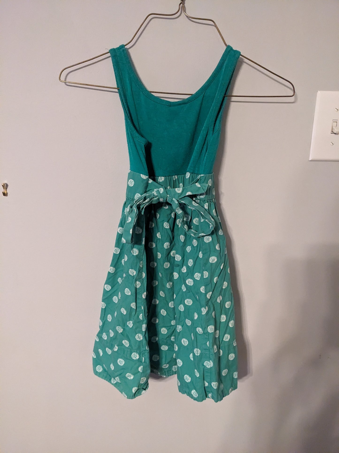 Green polka dot dress size 3t