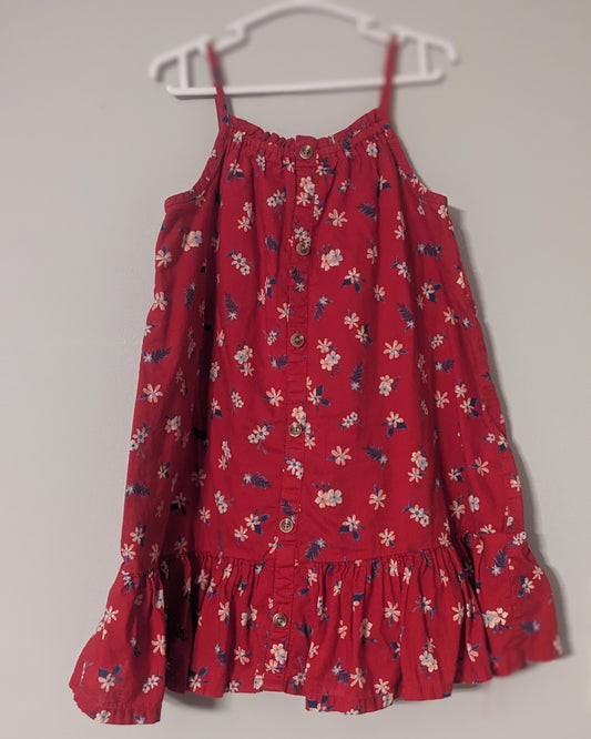 Old Navy red floral dress size 3t